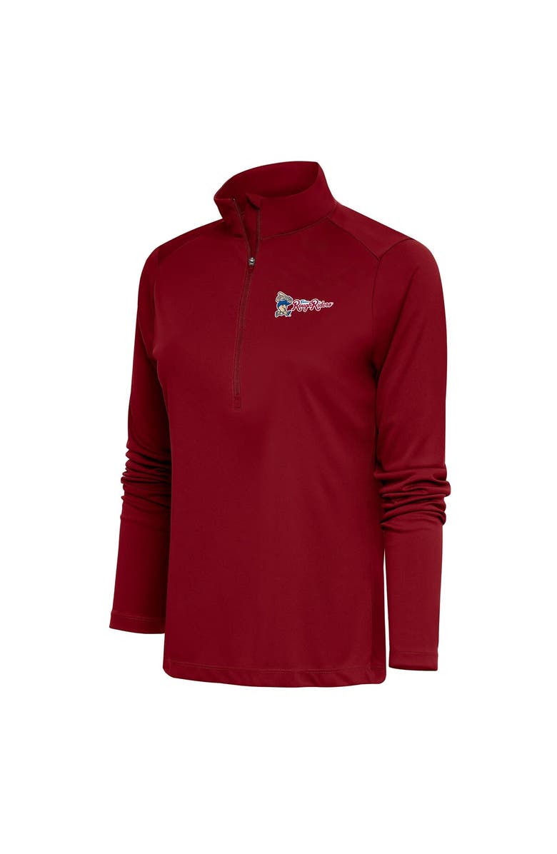 ANTIGUA Women's Antigua  Cardinal Frisco RoughRiders Tribute Half-Zip Pullover Top, Main, color, 