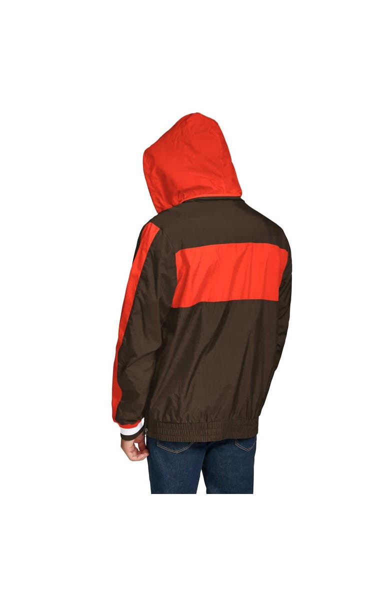 Tommy Hilfiger Men's Tommy Hilfiger Brown Cleveland Browns Gael Lightweight Half-Zip Pullover Hoodie Jacket, Alternate, color, Brown
