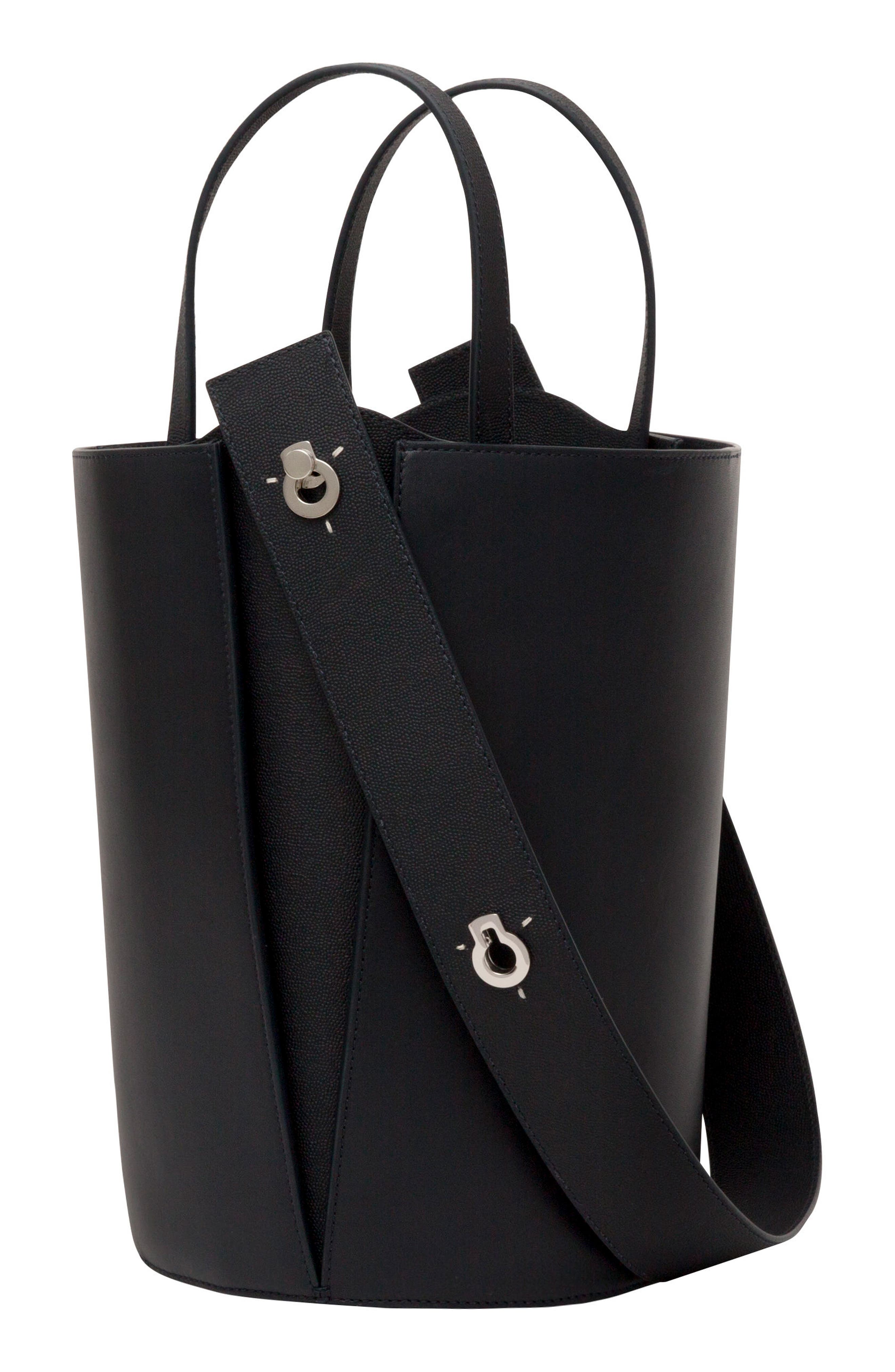 Danse Lente Mini Lorna Leather Bucket Bag, Main, color, 