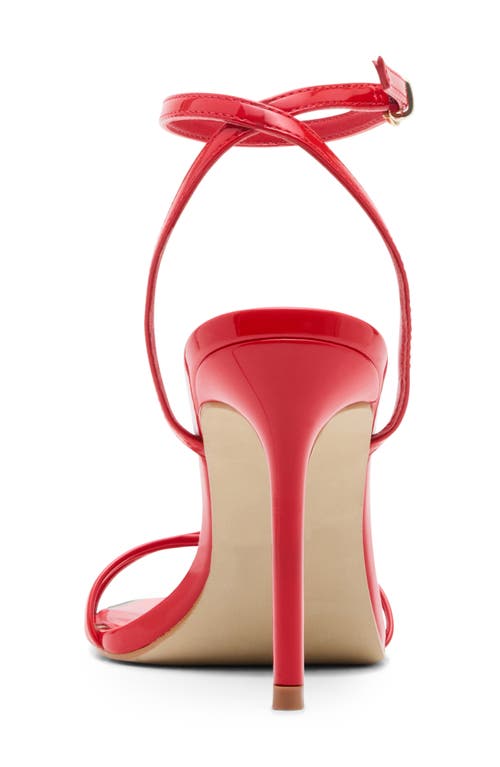 Steve Madden Ankle Strap Stiletto Sandal In Red