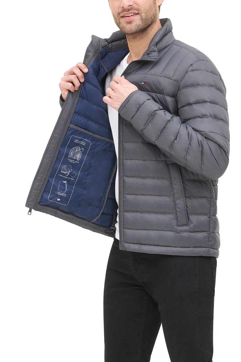 Classic Packable Down Puffer Jacket, Alternate, color, CHARCOAL