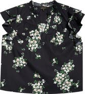 SUGARLIPS Emery Floral Cotton Split Neck Top