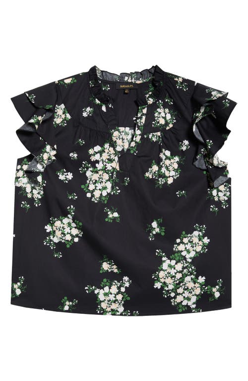 Sugarlips Emery Floral Cotton Split Neck Top