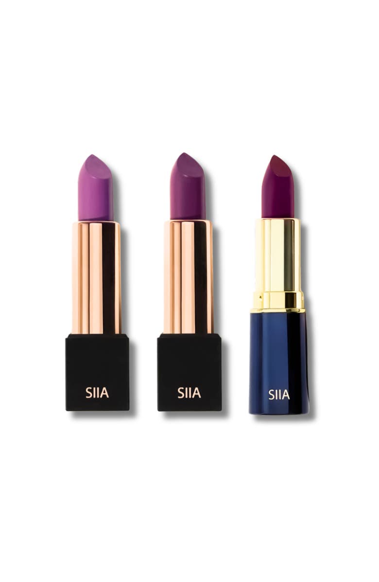 Siia Cosmetics 3-Pc. Muse Lip Trio Set, Main, color, Purple Mood
