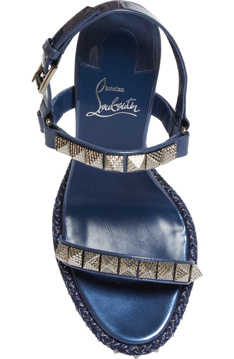 Christian Louboutin Pyraclou Espadrille Wedge Sandal, Alternate, color,