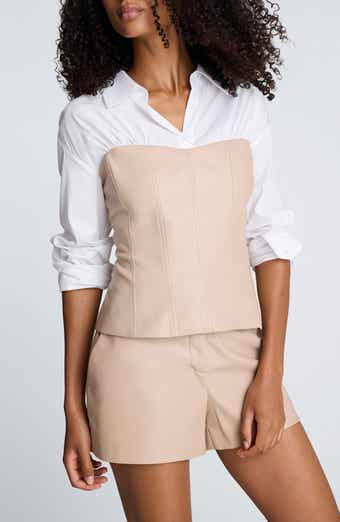 Leather Bustier Shirt