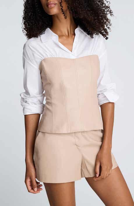 Leather Bustier Shirt
