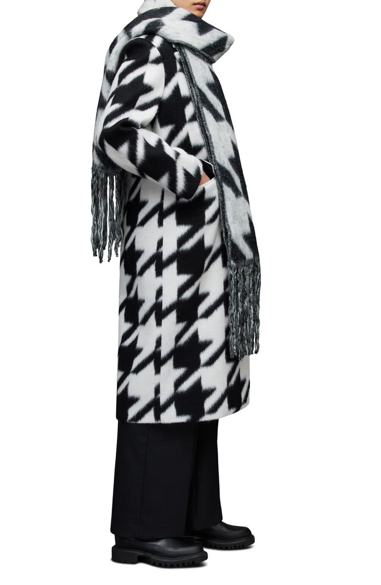 AllSaints Mabel Houndstooth Coat, Alternate, color,
