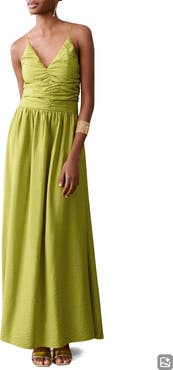 MANGO TEEN Ruched Maxi Dress