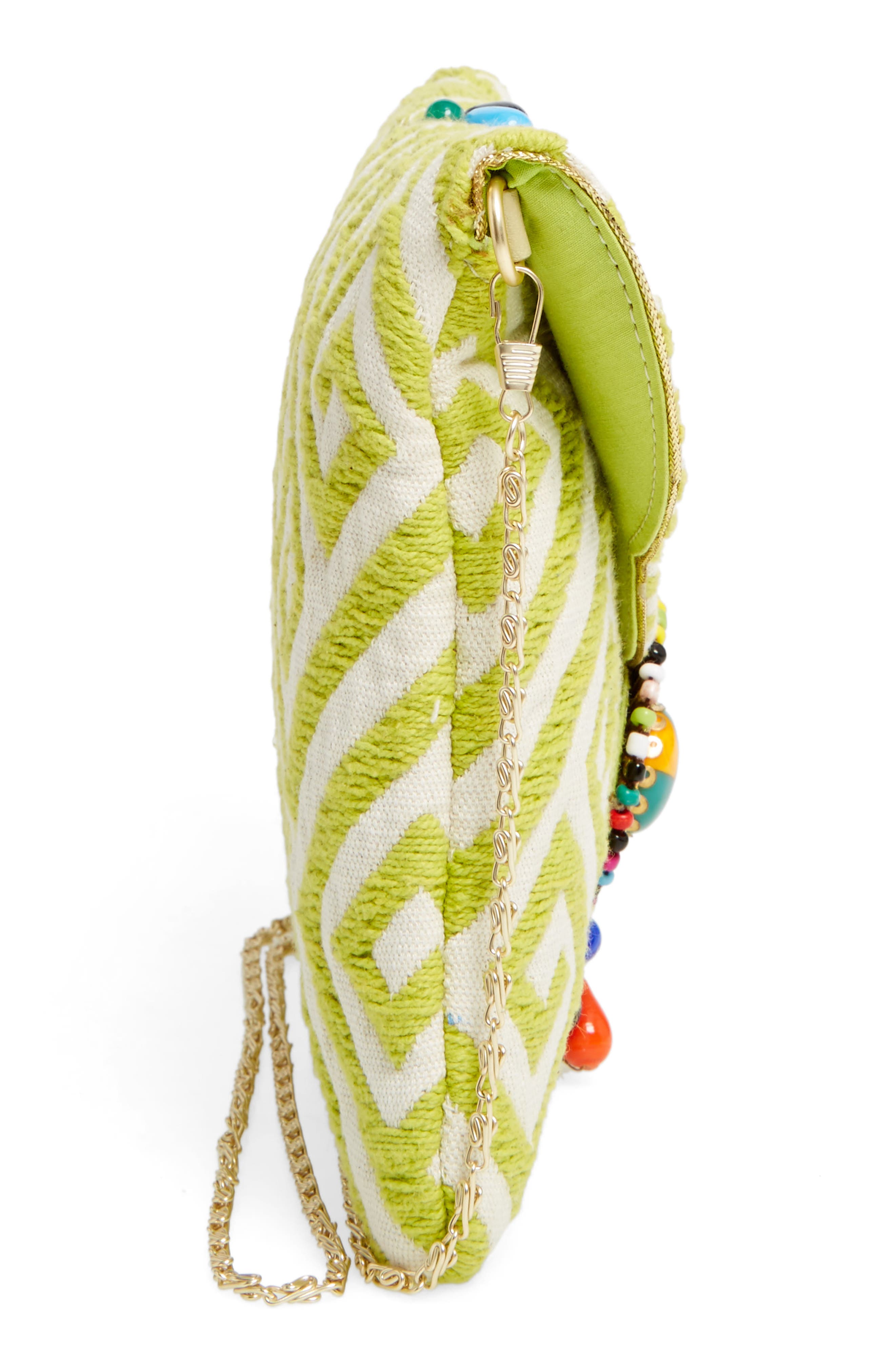 by Steve Madden Beaded & Embroidered Clutch, Alternate, color, CITRON
