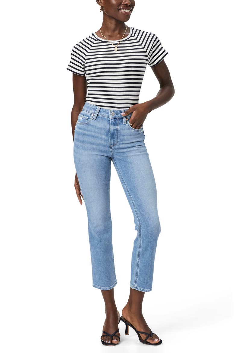 Cindy High Waist Crop Straight Leg Jeans, Alternate, color, HELENA