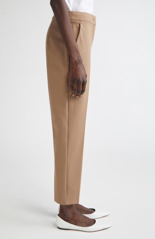 Max Mara Pegno Slim Fit Jersey Ankle Pants In Brown