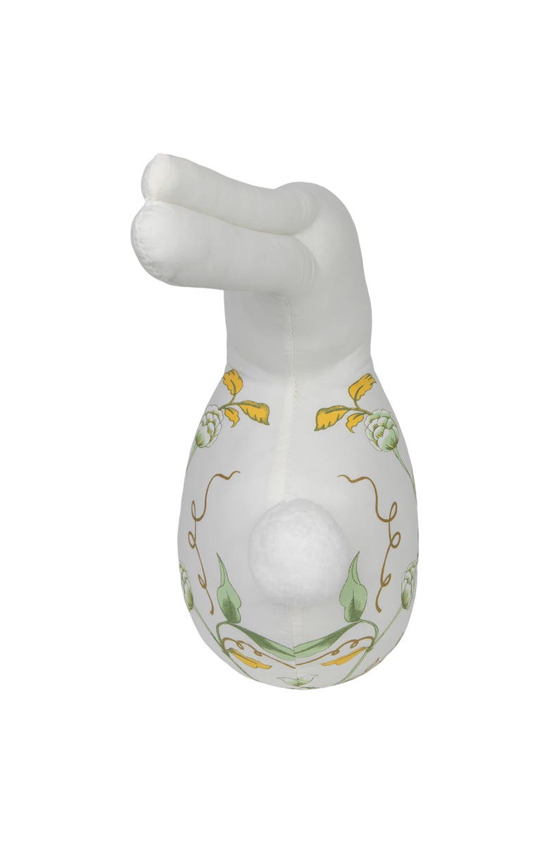 Northlight Plush Soft Floral Easter Rabbit Spring Decoration - 14", Alternate, color, White