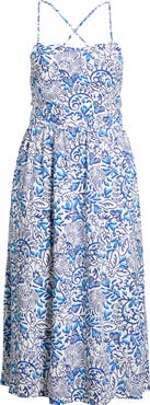 SUGARLIPS Mize Floral Mavis Crisscross Midi Dress