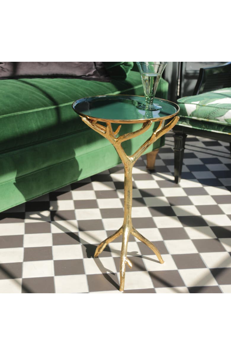 Lunares Manzanita Accent Table, Alternate, color, Oyster/Gold