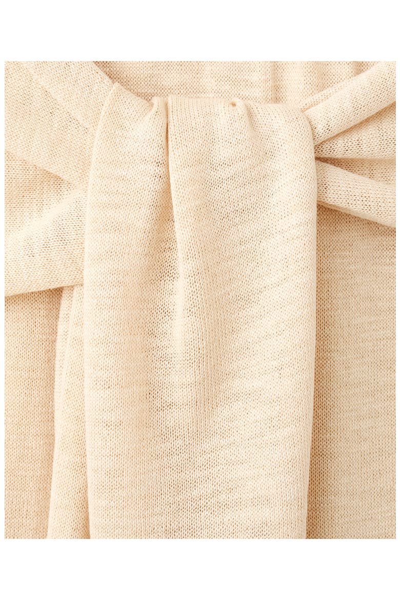 Wide Leg Knit Pants with Knotted Sash, Alternate, color, ECRU