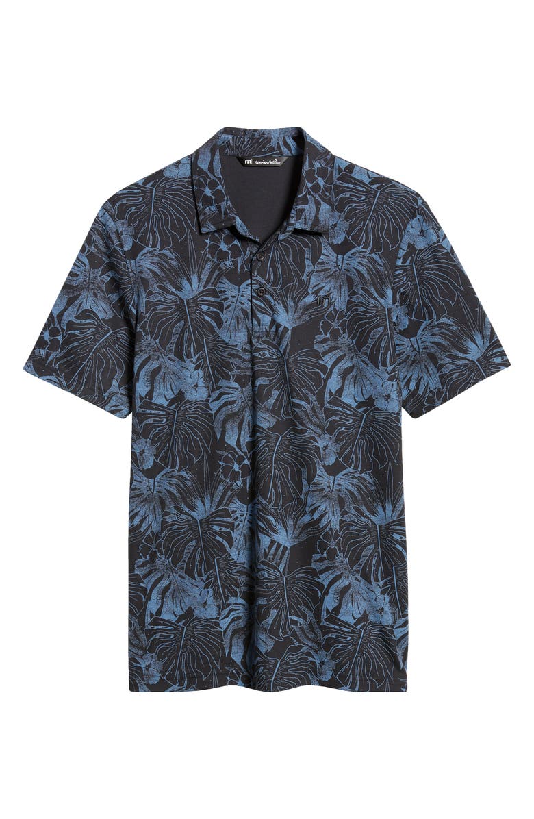 TravisMathew Mainlanders Floral Piqué Polo, Alternate, color, Black