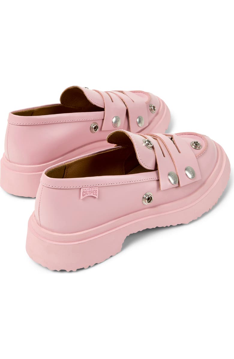 Camper Walden Stud Double Penny Loafer, Alternate, color, Medium Pink