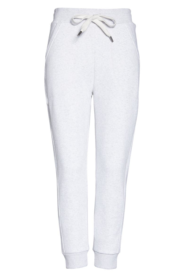 Amazing Fleece Crop Jogger Pants, Alternate, color, IVORY DOVE HEATHER