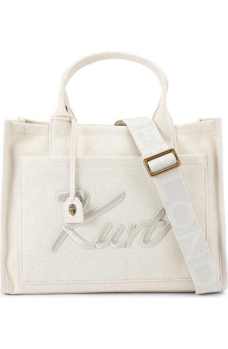 Kurt Geiger London Kurt Cotton Canvas Tote, Main, color, White
