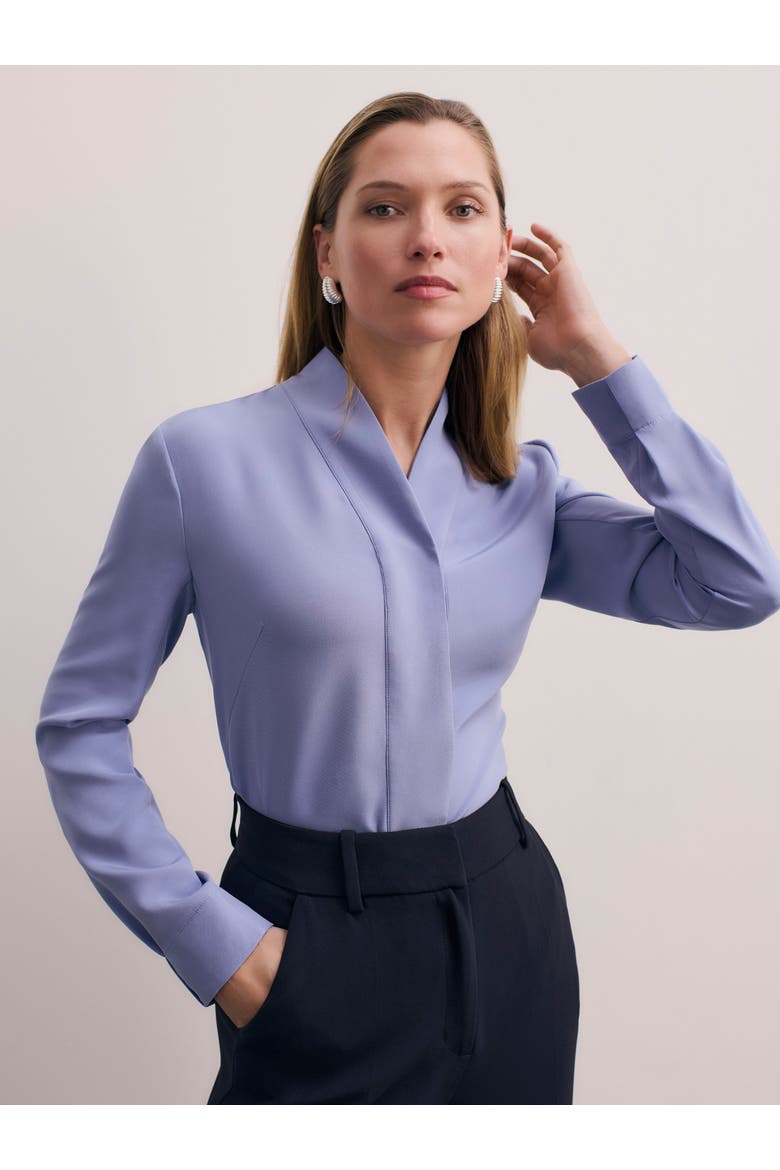 Bowery Sleeveless V-Neck Blouse, Main, color, Blue