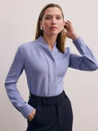 The Fold Bowery Stretch Silk Blouse