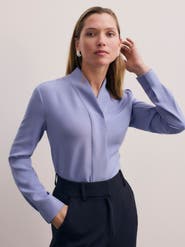 The Fold Bowery Stretch Silk Blouse