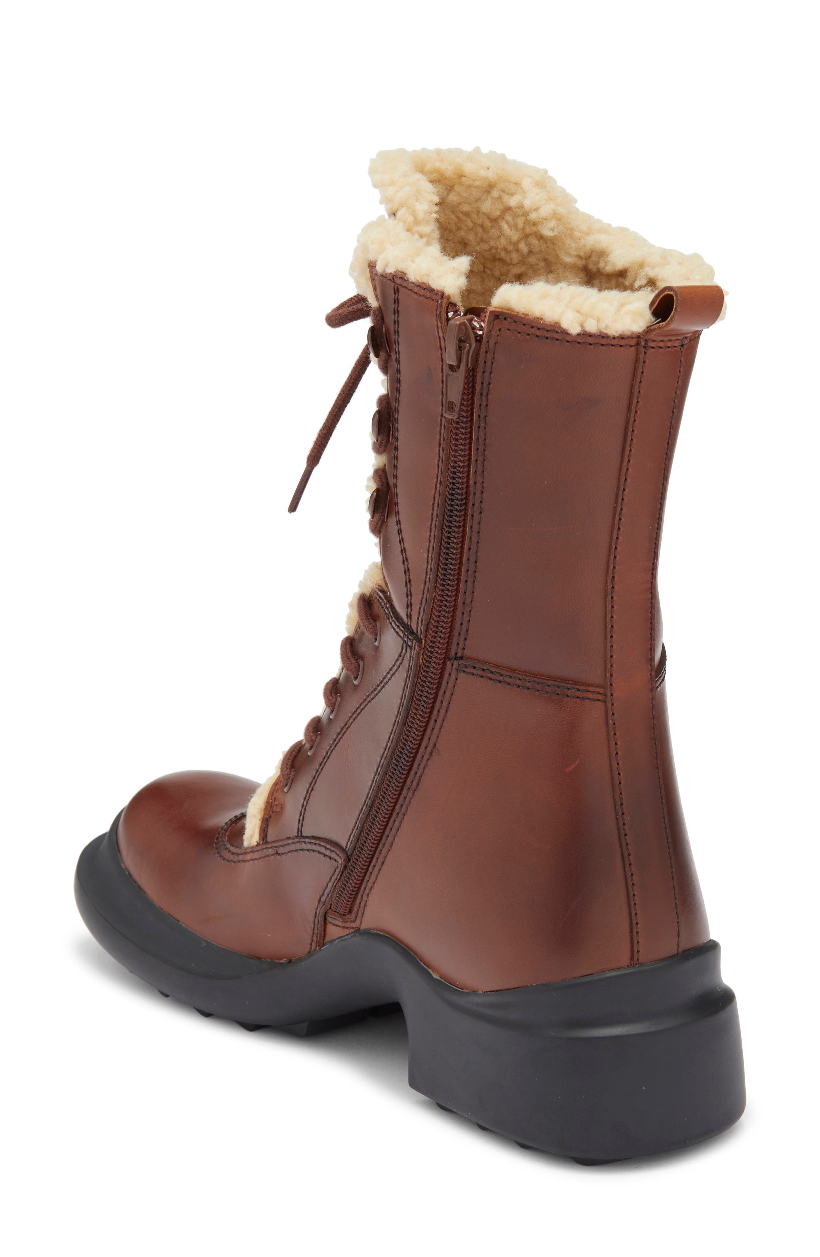 Jeffrey Campbell Explored Lace-Up Boot, Alternate, color, Brown