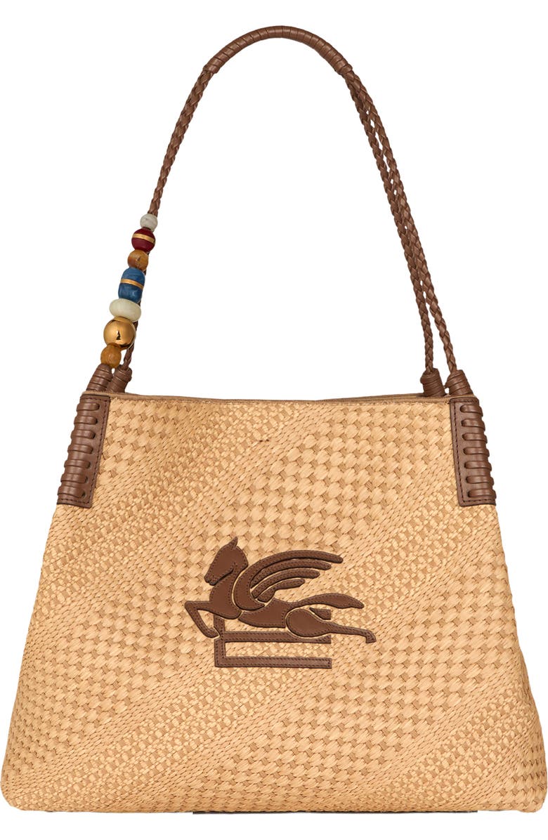Etro Large Libra Woven Shopper, Main, color, Cammello