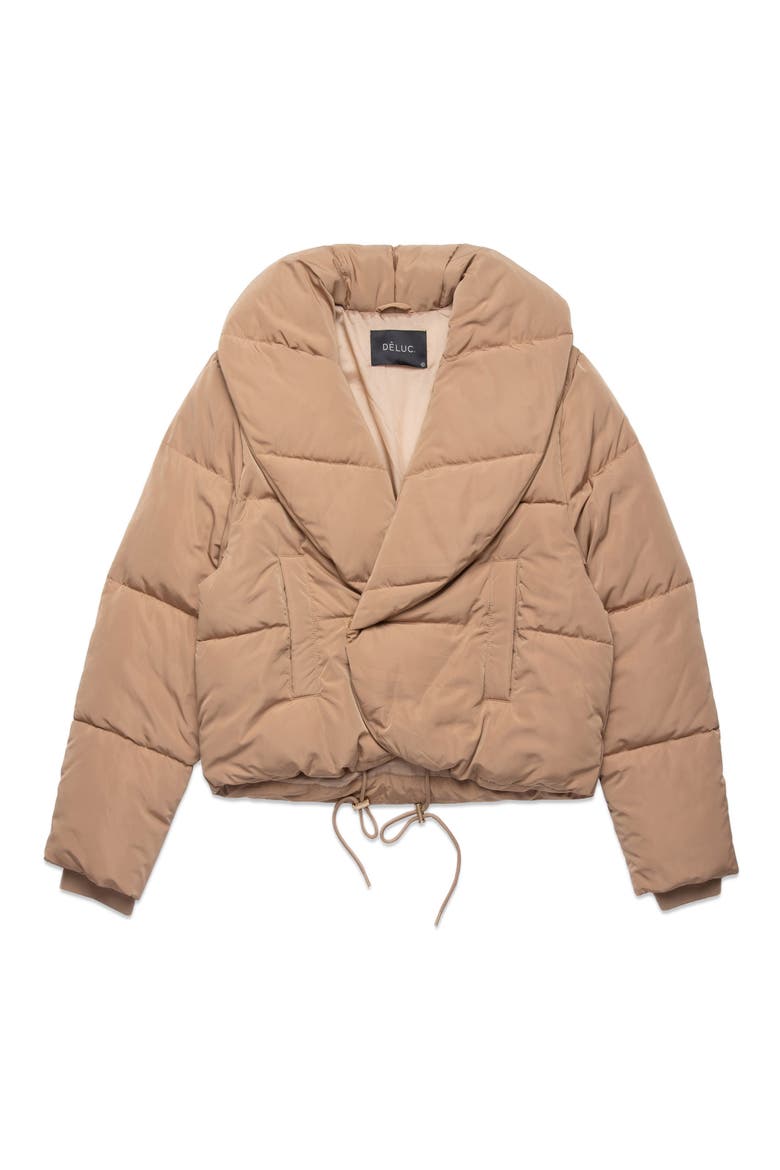 Gregory Quilted Crop Puffer Jacket, Main, color, CARAMEL