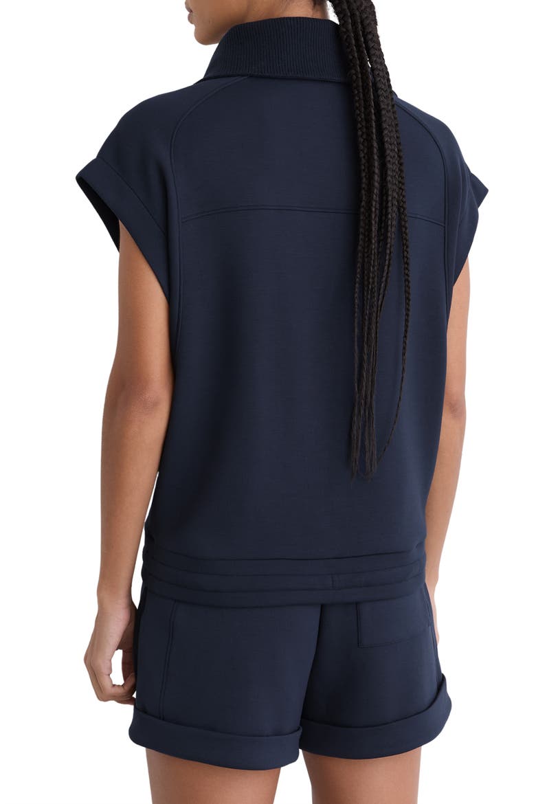 Phoebe Snap Collar Top, Alternate, color, NAVY