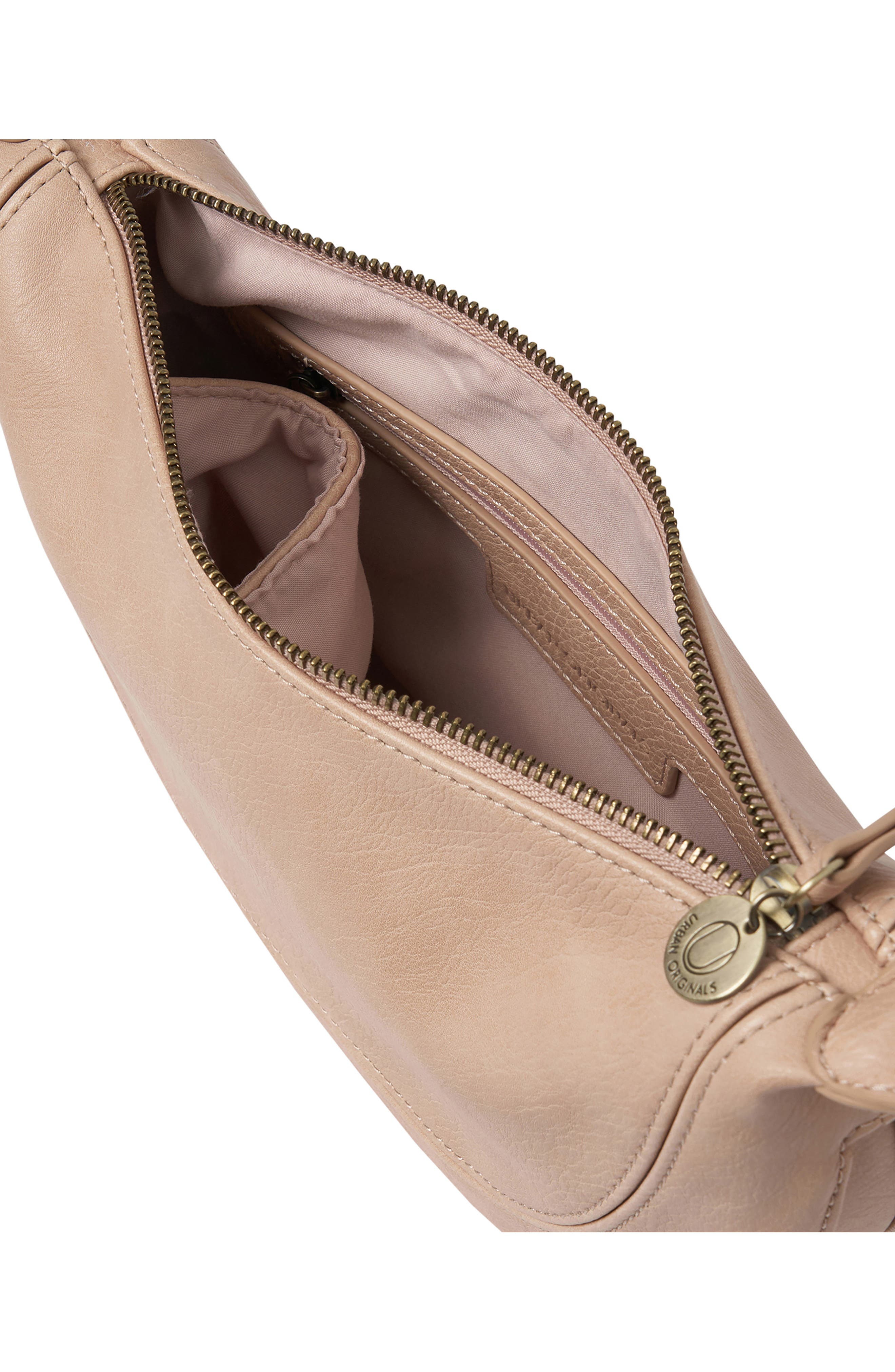 Super Mini Halfmoon Crossbody, Alternate, color, TAUPE