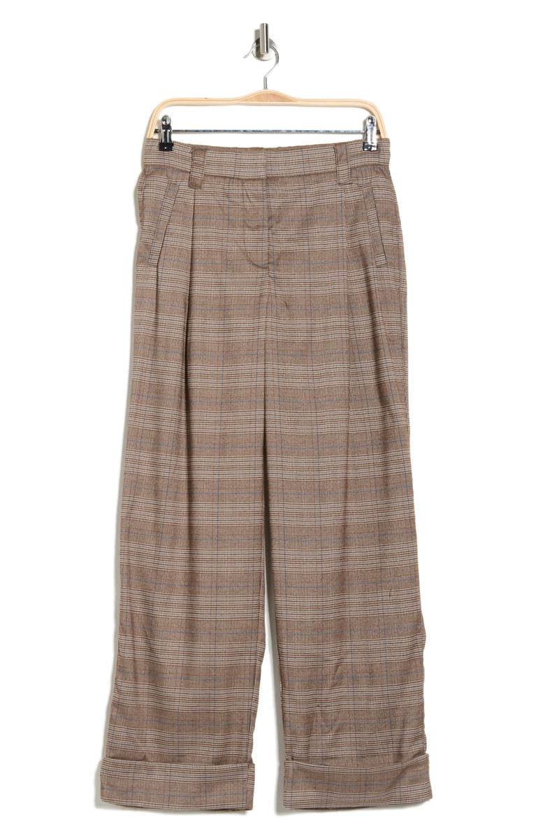 Democracy Plaid Cuffed Pants, Alternate, color, Moonrock Multi