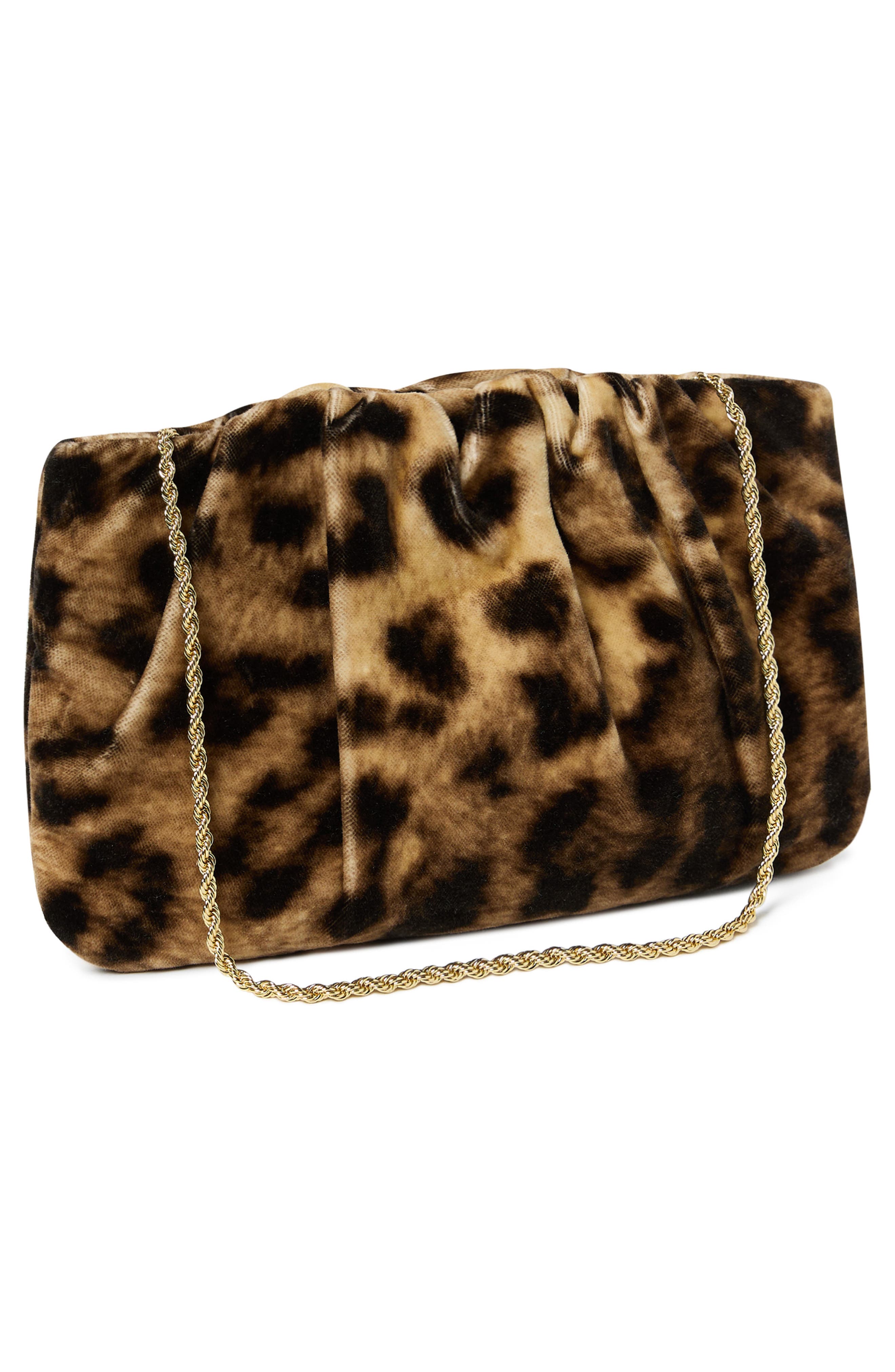 Loeffler Randall Serena Leopard Print Clutch, Alternate, color, Leopard