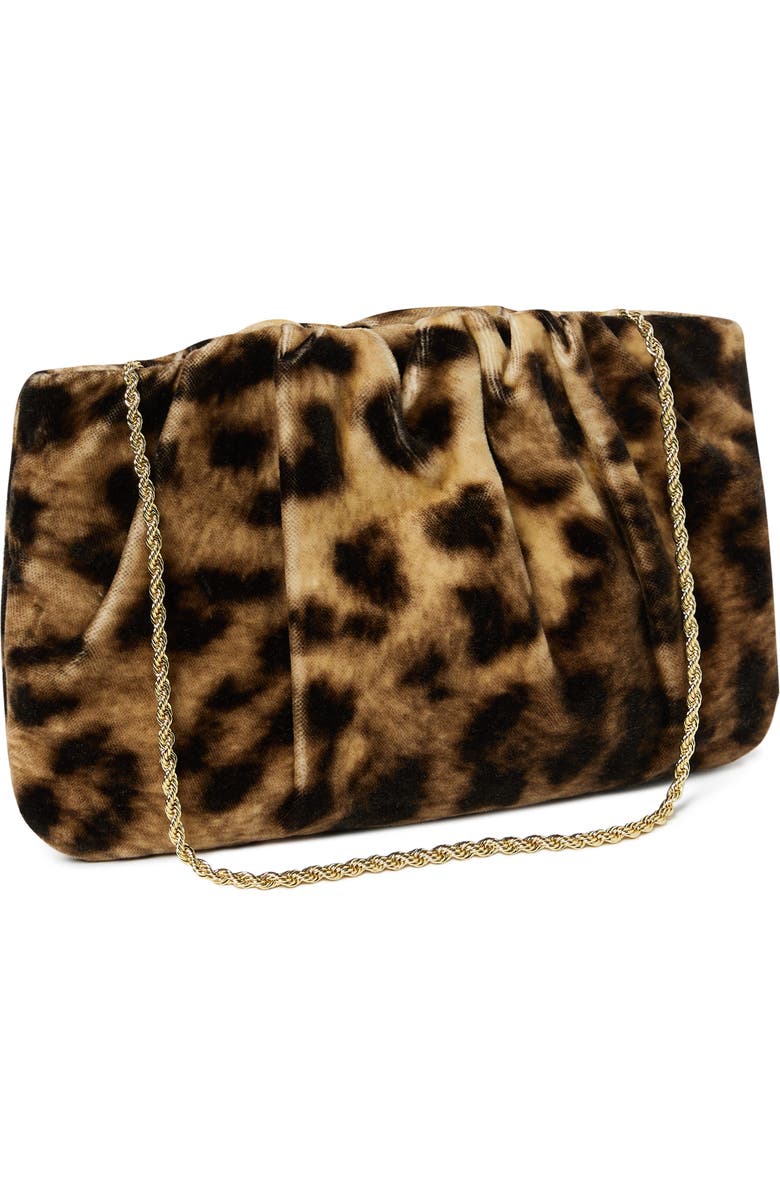 Loeffler Randall Serena Leopard Print Clutch, Alternate, color, Leopard