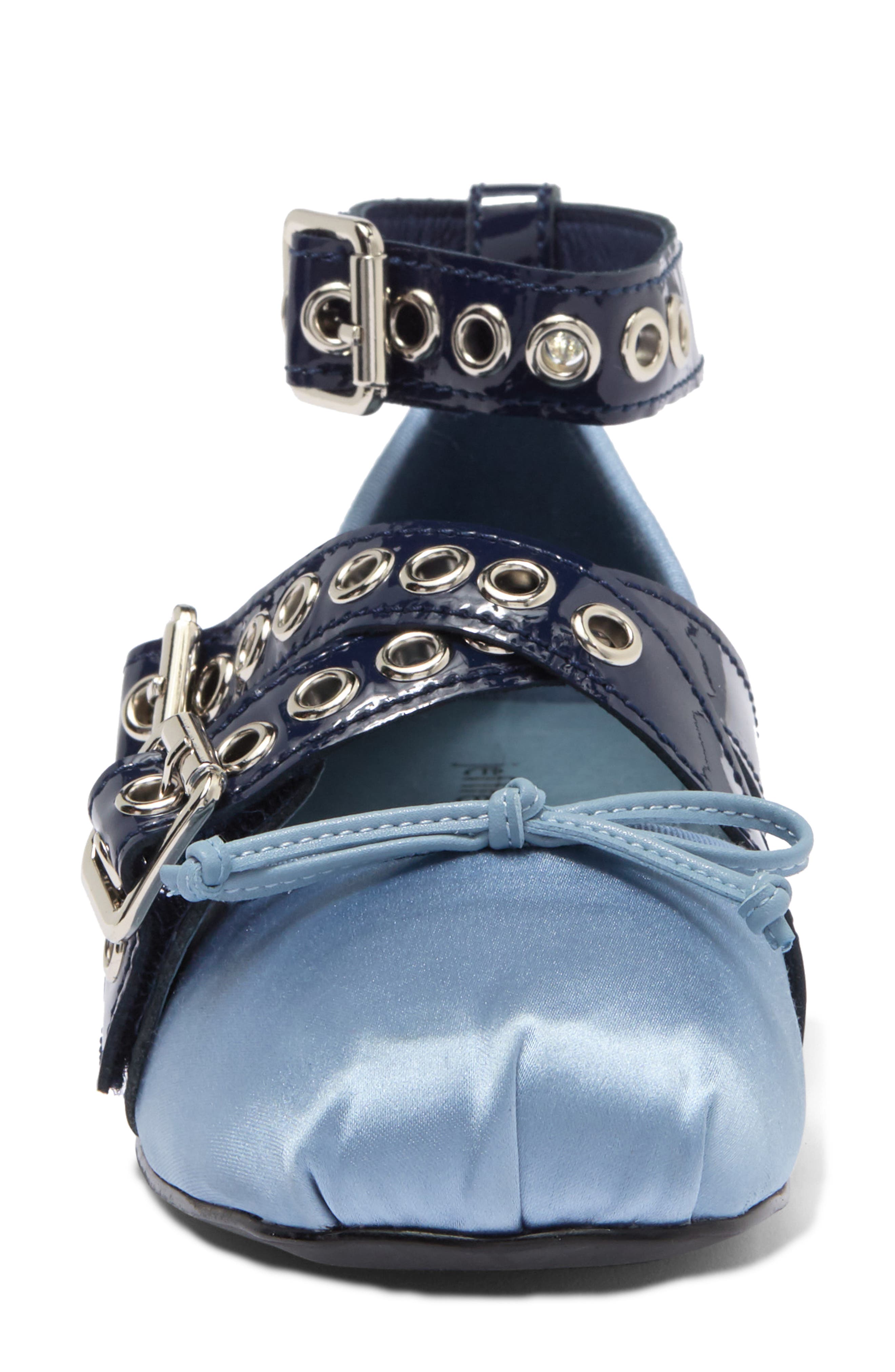 Choreo Ballet Flat, Alternate, color, BLUE SATIN BLUE PATENT