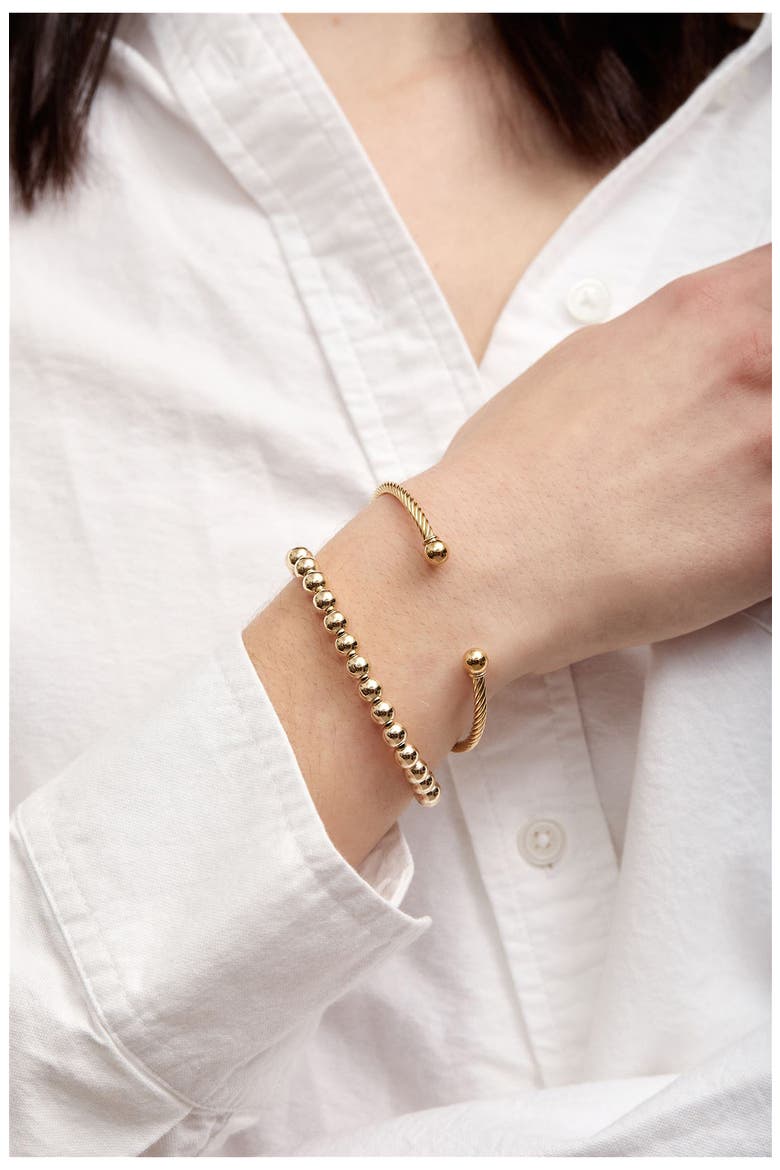 Cameron Beaded Bracelet, Alternate, color, GOLD