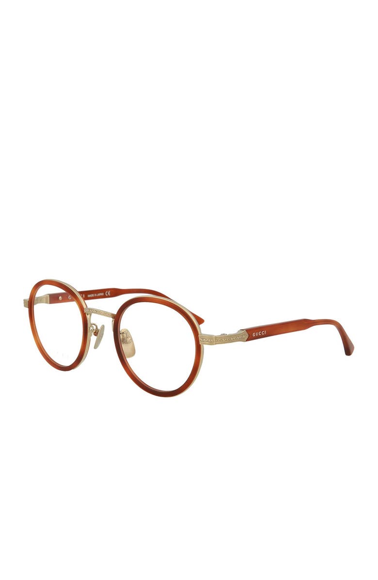 Gucci 48mm Round Optical Glasses, Alternate, color,