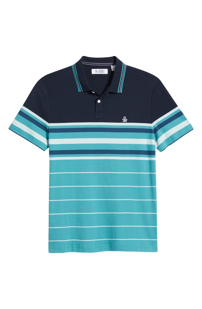 Original Penguin Stripe Cotton Interlock Polo, Alternate, color, 