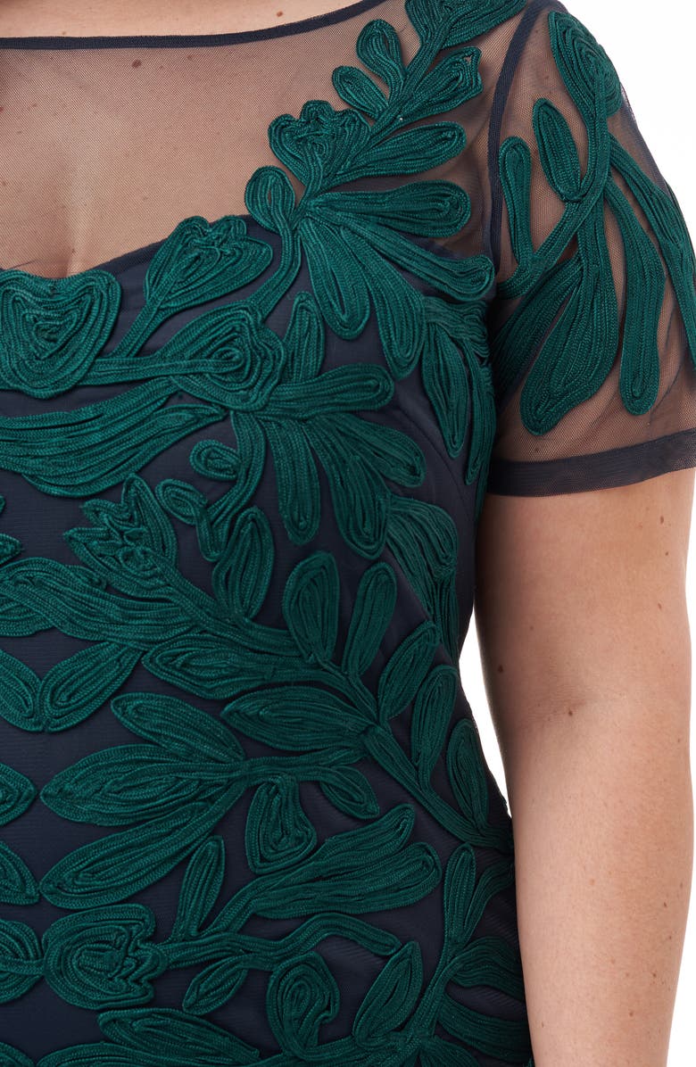 JS Collections Illusion Soutache Column Gown, Alternate, color,