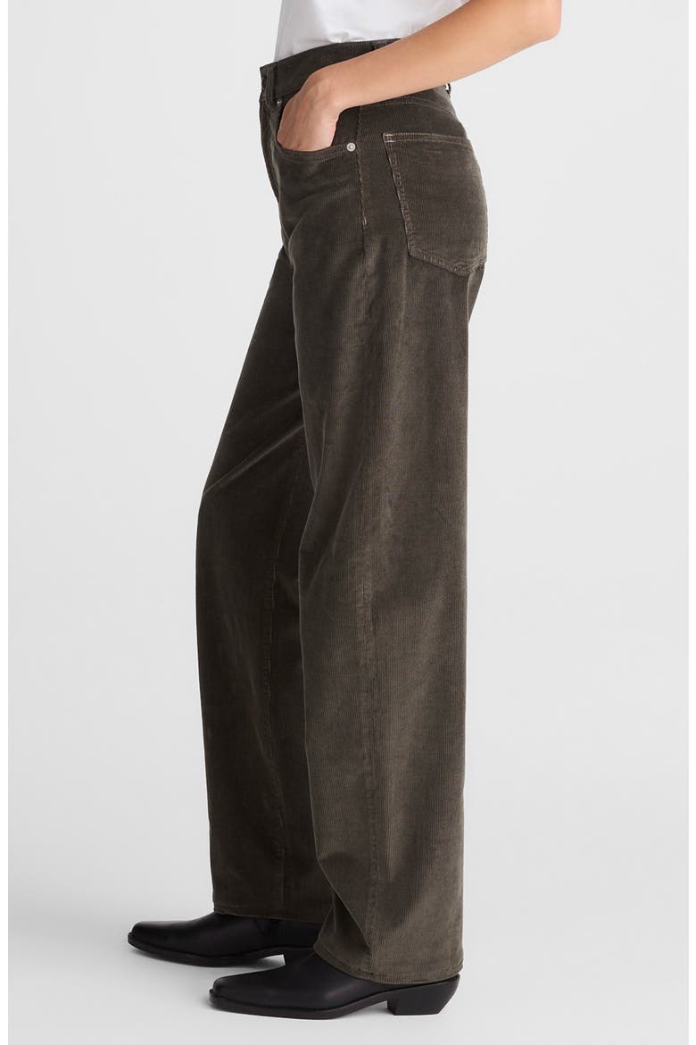 High Waist Balloon Corduroy Pants, Alternate, color, GRAPHITE GREEN