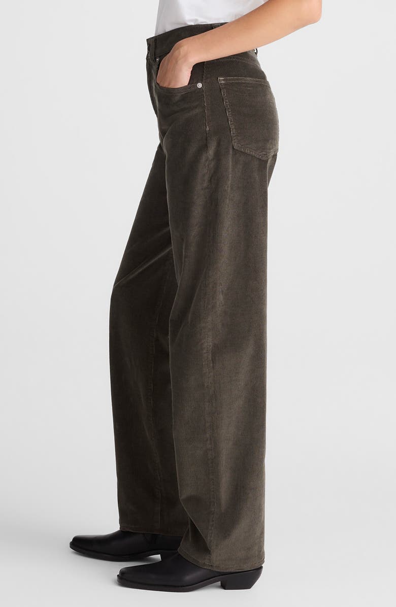 Madewell High Waist Balloon Corduroy Pants, Alternate, color, Graphite Green