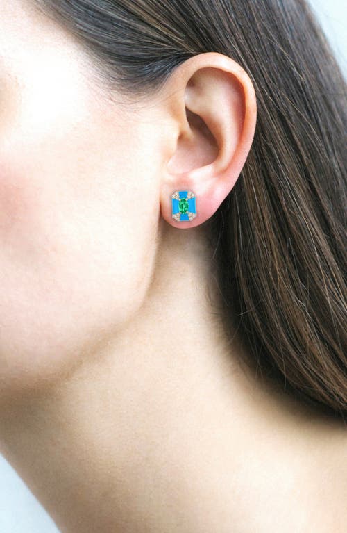 Goshwara Queen Octagon Emerald & Diamond Earrings