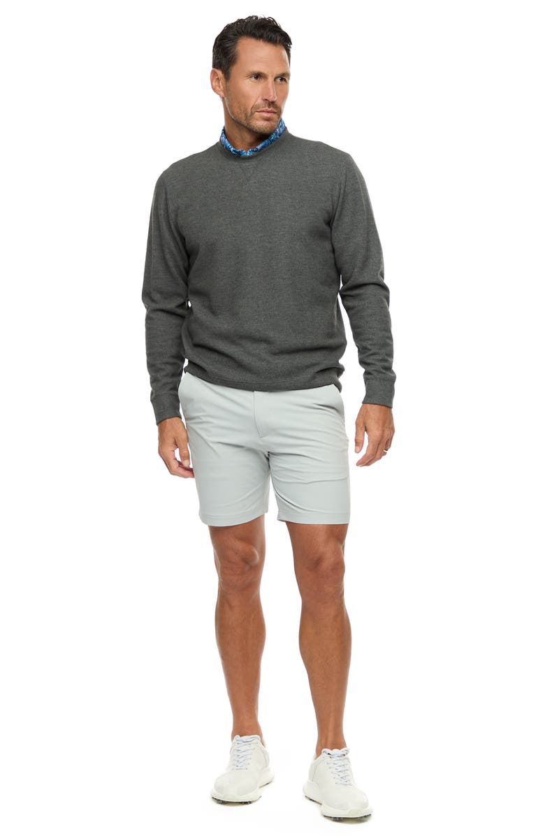 Robert Graham Colbourne Crewneck Performance Knit Pullover, Alternate, color, Charcoal