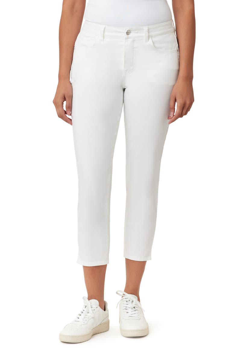 Kensie Belted Skinny Crop Jeans, Alternate, color, Windermere White Floral