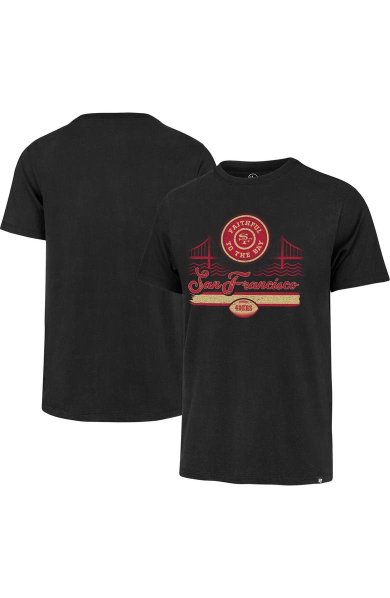 '47 Men's '47 Black San Francisco 49ers Faithful to the Bay Regional Franklin T-Shirt, Main, color,