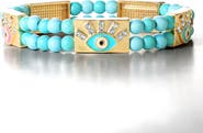 Jessica Simpson Gold-Tone Evil Eye Bracelet