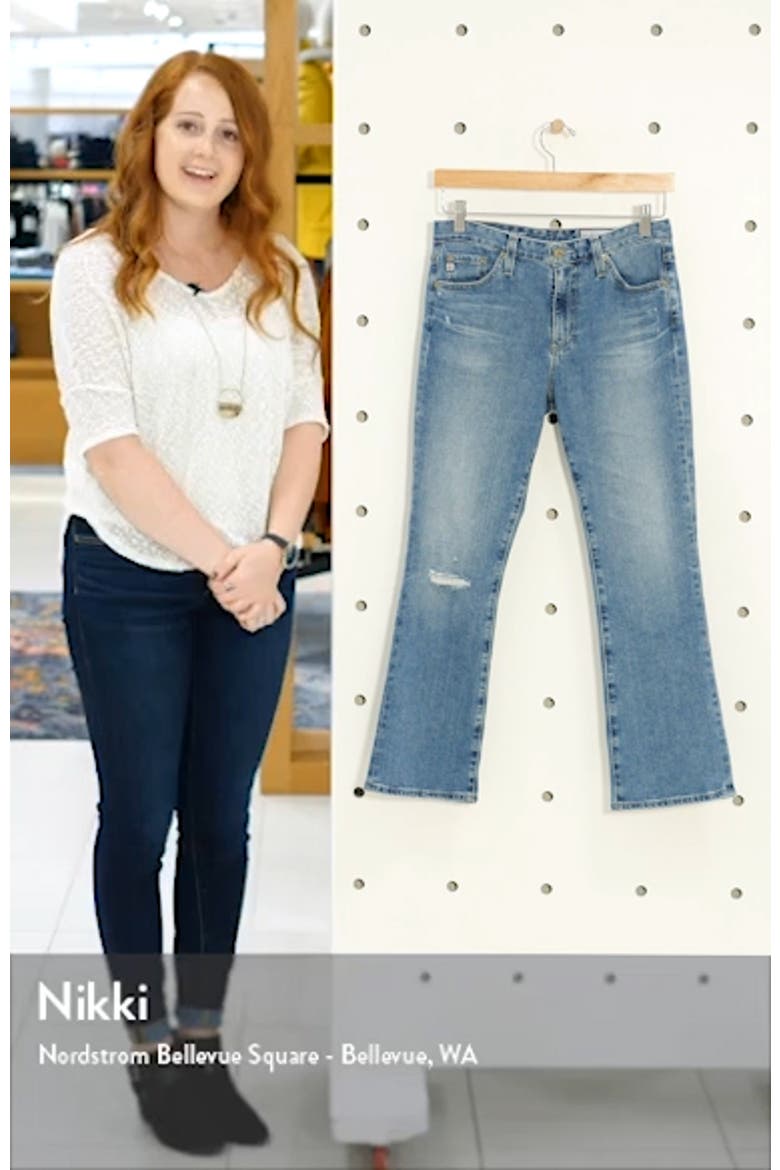 Jeans Jodi Ripped Crop Flare Jeans video