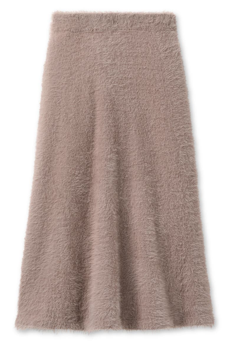 Mildie Plush Maxi Skirt, Alternate, color, OYSTER
