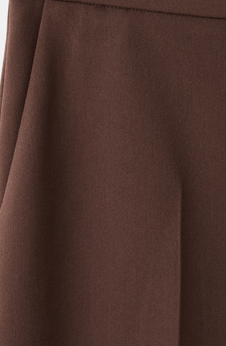 MANGO High Waist Straight Leg Pants, Alternate, color, Chocolate